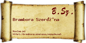 Brambora Szeréna névjegykártya